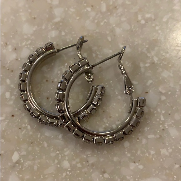 Diane Katzman Crystal Hoop Earrings - Picture 5 of 6